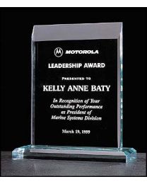 Acrylic award A5868 with engraving 8" x 9.25" 