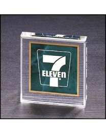 Acrylic award A6375em with engraving 3.75" x 3.75" 