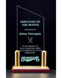 Acrylic award A6516 with engraving 5.625" x 8.5" 
