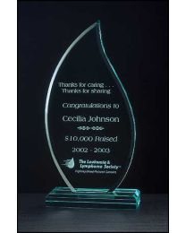 Acrylic award A6534 with engraving 3.63" x 7.75" 