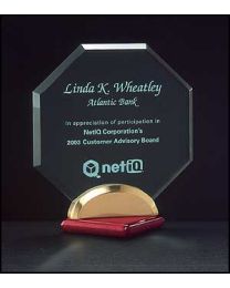 Acrylic award A6546 with engraving 6" x 6.5" 