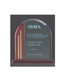 Acrylic award A6575 with engraving 7.5" x 7.88" 