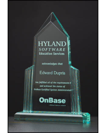Acrylic award A6590 with engraving 6" x 8" 