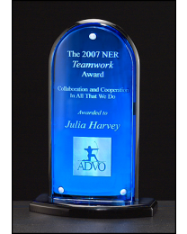 Acrylic award A6600 with engraving 5" x 8" 