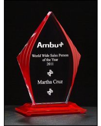 Acrylic award A6833 with engraving 5.125" x 7.75" 