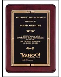 Engraved wall plaque P3626 7" x 9" for recognition 