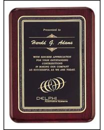 Engraved wall plaque P3717 7" x 9" for recognition 