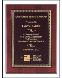Engraved wall plaque P3801 7" x 9" for recognition 