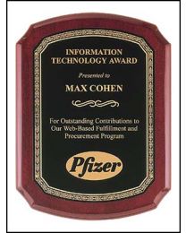 Engraved wall plaque P3835 8" x 10.5" for recognition 