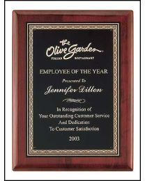 Engraved wall plaque P3911 7" x 9" for recognition 