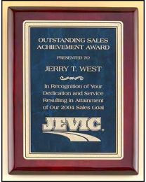 Engraved wall plaque P4140 7" x 9" for recognition 