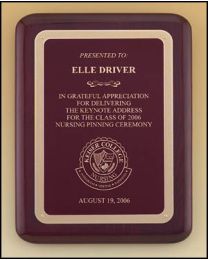 Engraved wall plaque P4180 7" x 9" for recognition 