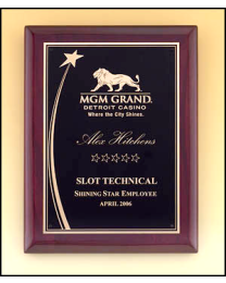 Engraved wall plaque P4185 7" x 9" for recognition 
