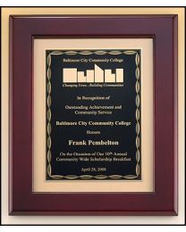Engraved wall plaque P4464 12" x 15" for recognition 
