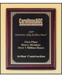 Engraved wall plaque P4476 7" x 9" for recognition 