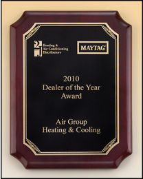 Engraved wall plaque P4526 7" x 9" for recognition 