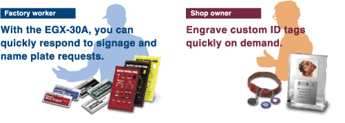 engraving applications for the EGX 30A by roland