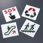 Example building signs made with the DE-3